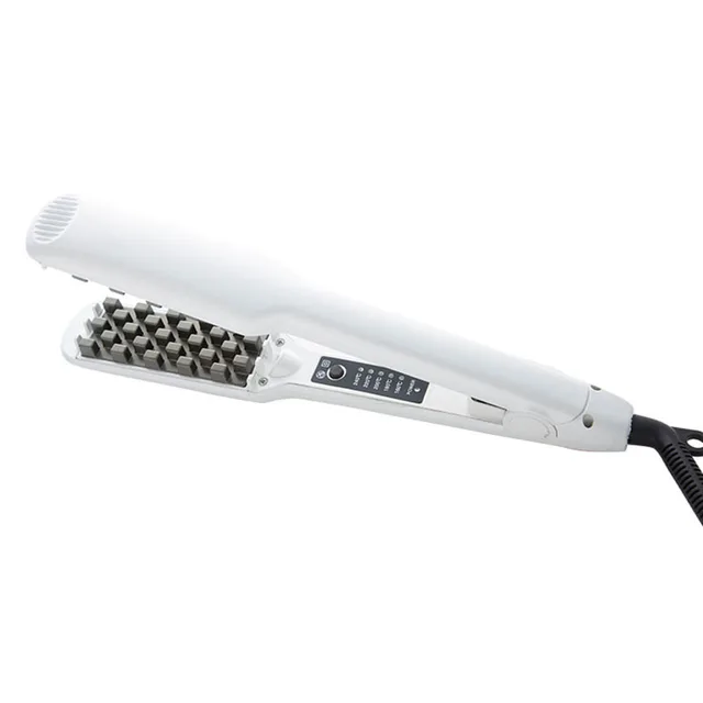 Mini 3D Grid Hair Crimper Curling Iron Volumizing Hair Iron Ceramic