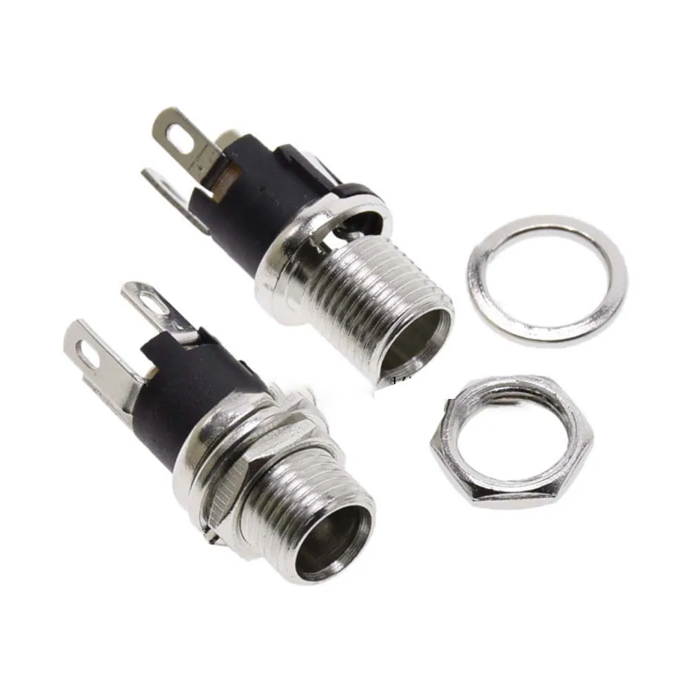 

5pcs/lot DC025M DC socket with threaded DC power socket DC-025 socket 5.5-2.1MM YT140