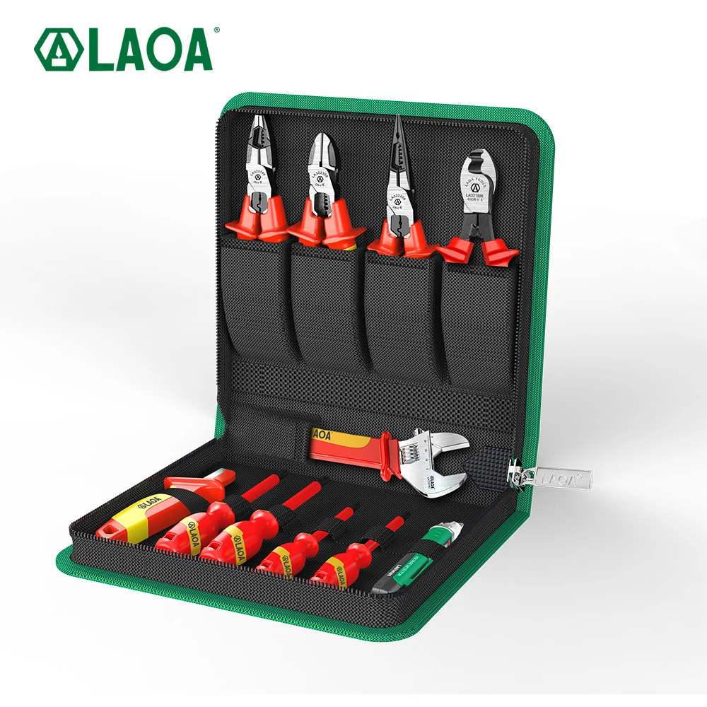 LAOA VDE Insulation Complete Set Of Tools Multifunctional 1000V Withstand Voltage Electrician Pliers Screwdriver Repair Set