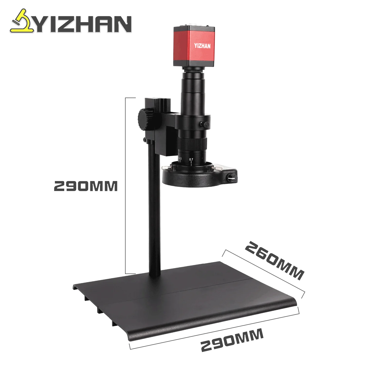 

YIZHAN 4K 48MP HDMI USB Digital Video Monocular Microscope Camera Continus Zoom 180X 130X C Mount Soldering Mobile Phone Repair