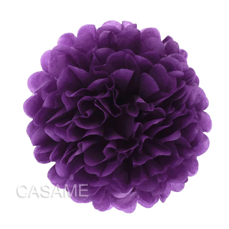 Set of 5 Colorful Tissue Paper Pom Poms for Party and Event Decor