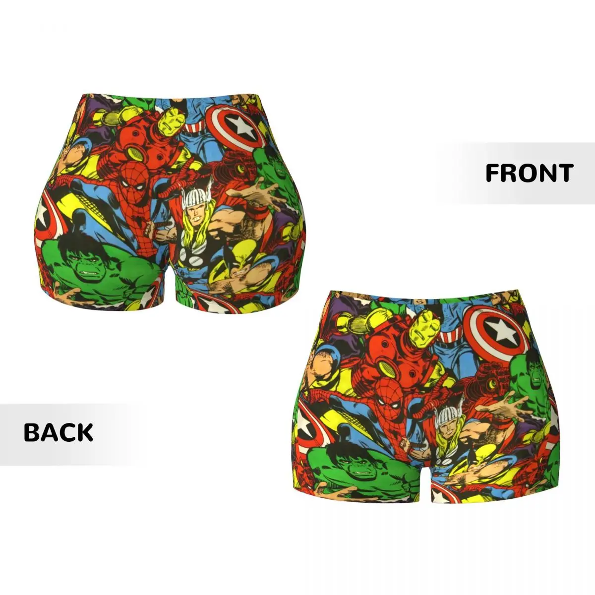 Superhero Spider Man Gym Biker Running Shorts Women's Workout Yoga Shorts yoga shorts workout shorts