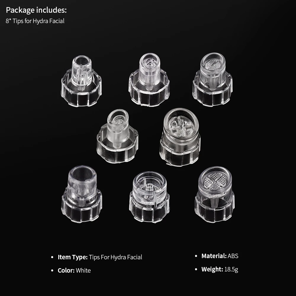 Head Replacement Plastic Tips 6 in 1/7 in 1/8 1 Facial skin Hydra Water Oxygen Dermabrasion Jet Hydro Peel Beauty Machine facial beauty instrument