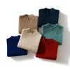 New Men's O-neck Diagonal Stripe Pullover 100% Pure Cashmere Wool Soft Sweater Autumn Winter Casual Thick Basis Large Size Top 6
