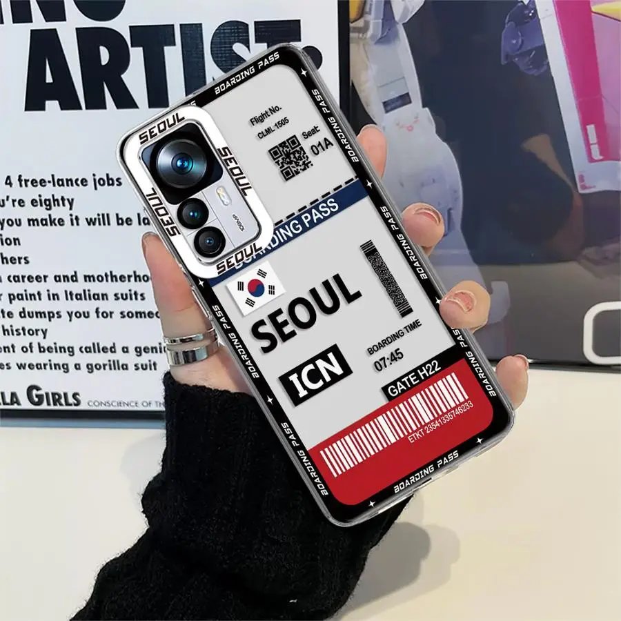 Soft Phone Cover with Tokyo Seoul Boarding Design | Stylish and Durable Case