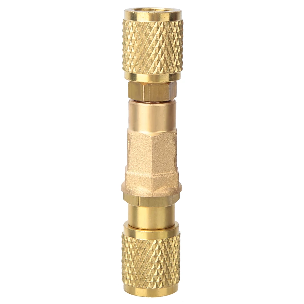 Brass Refrigeration Ball Valve Adapter Refrigerant Ball Valve Connector G1/4'' G1/4'' Refrigerant Adapter
