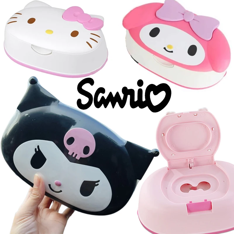 Box Anime Hallo Desktop Wet Aufbewahrung Box Sanrio Tissue Feucht Tissue Cover Kitty tragbare sbox Tissue Küche Home tücher Spender