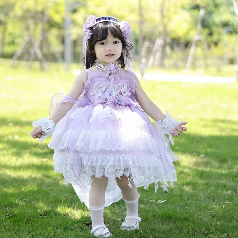 Lolita Flower Wedding Vest Princess Dress Flower Children's Dress Summer Girls' Clothing Children's Performance Clothing
