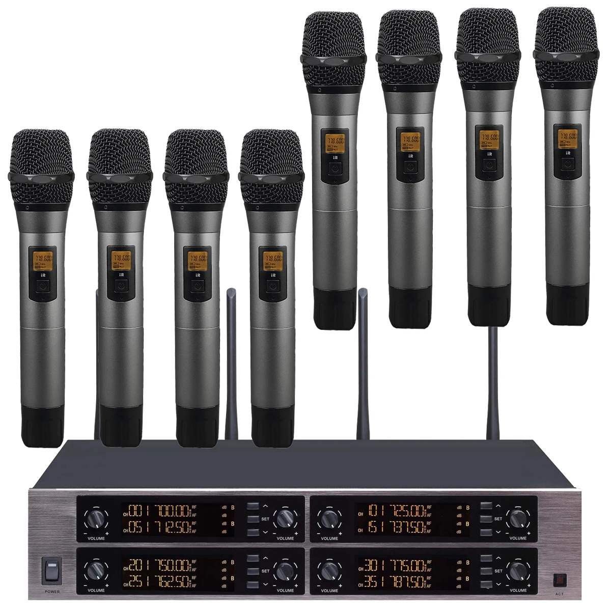 MXC880-Shure 핸드헬드 디지털 무선 마이크, 8 카디오이드, DJ 무대 노래방 시스템, 신호 안정화 볼륨, 최고 품질