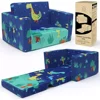 Kids Couch: Toddler Sofa Bed Fold Out for Gilrs Boys Baby Flip Out Convertible Lounge Chair Sofas 1
