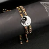 Bracelet tressé Dragon Tai Chi Gossip pour femmes et hommes, meilleurs amis, réglable, Yin Yang, bijoux de Couple à la mode, 2 pièces/ensemble