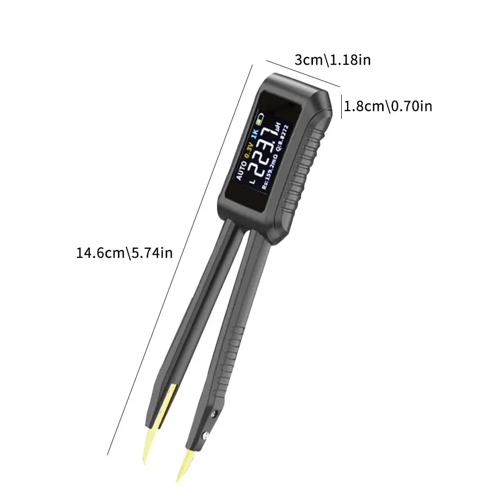 Intelligent Digital LCR Smart Tweezer LCR SMD Mini Tester Continuity Diode Test Measurement Tools Tweezer Multimeter