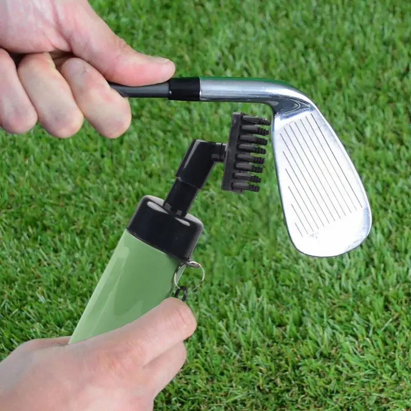 Przenośna szczotka do czyszczenia Groove kijów golfowych szczotka do czyszczenia golfa z butelką wody samodzielna pędzel wodny czyste narzędzie