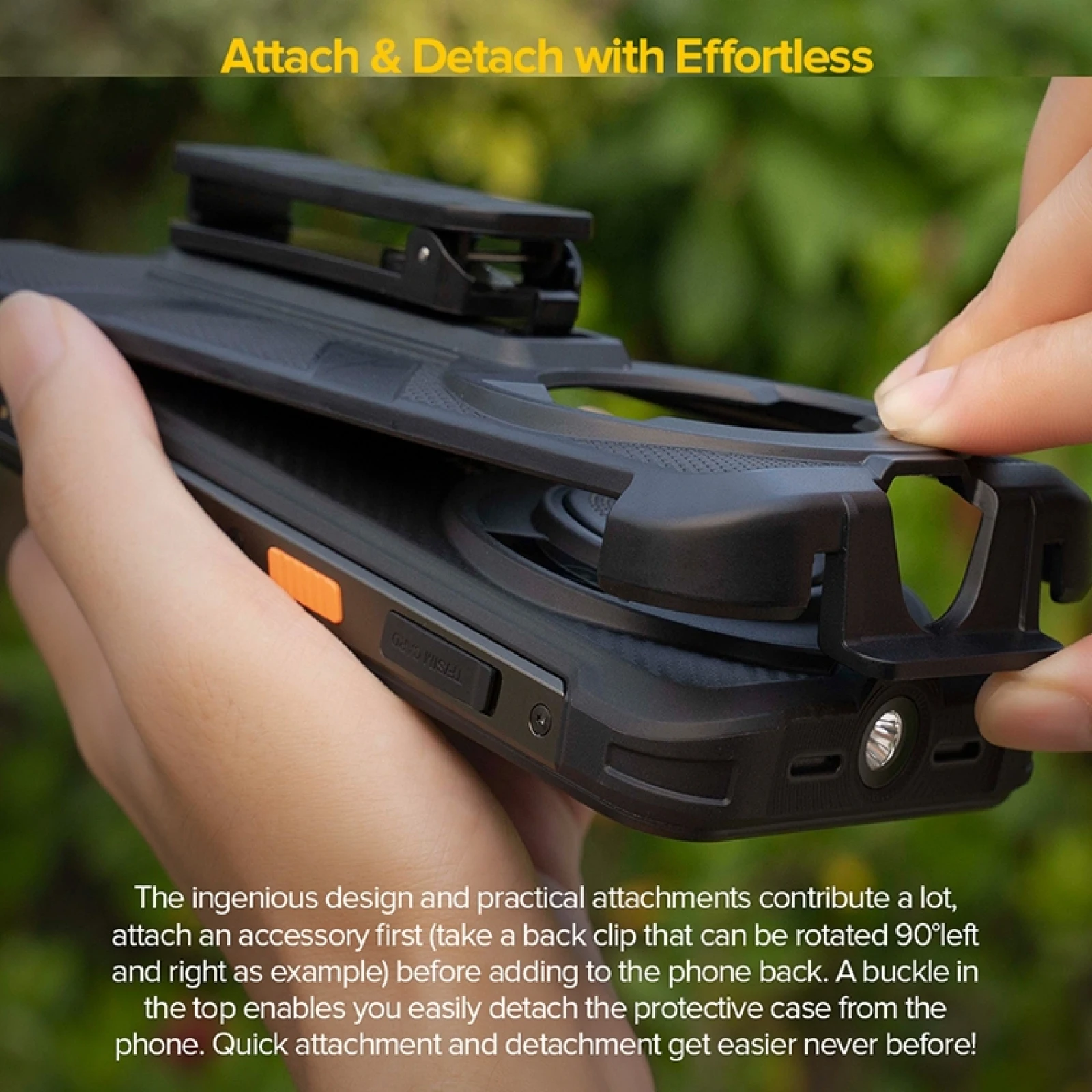 Ulefone Power Armor 16 Pro / Power Armor 16S Ulefone Back Clip Phone Case with Carabiner TPU + PC Case Protective Case