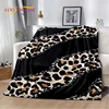 3D Wild Leopard Print Blanket Series Soft Plush Flannel Blanket for Living Room Bedroom Bed Sofa Picnic Kids Covering When Sleep 3