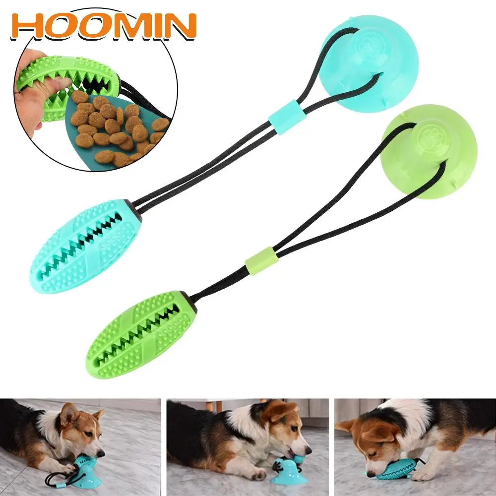 

HOOMIN Pet Molar Bite Toy TPR Chew Ball Cleaning Teeth with Suction Cup Interactive Fun Pet Leakage Food Cat Dog Toys