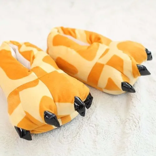Animal Kigurumi Monster Dinosaur Paw Funny Slippers Men Women Kids Parent-child Home Shoes Winter Soft Warm Cotton Shoes