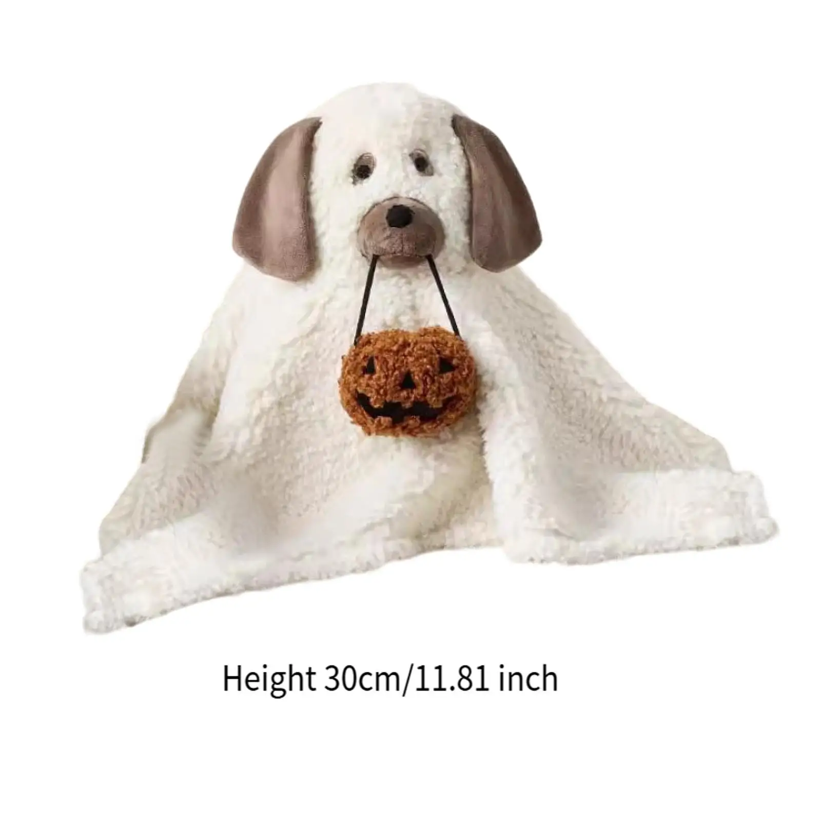Dog Ghost Pillow 3D Decorative Halloween Plush Toy for Living Room Home Sofa