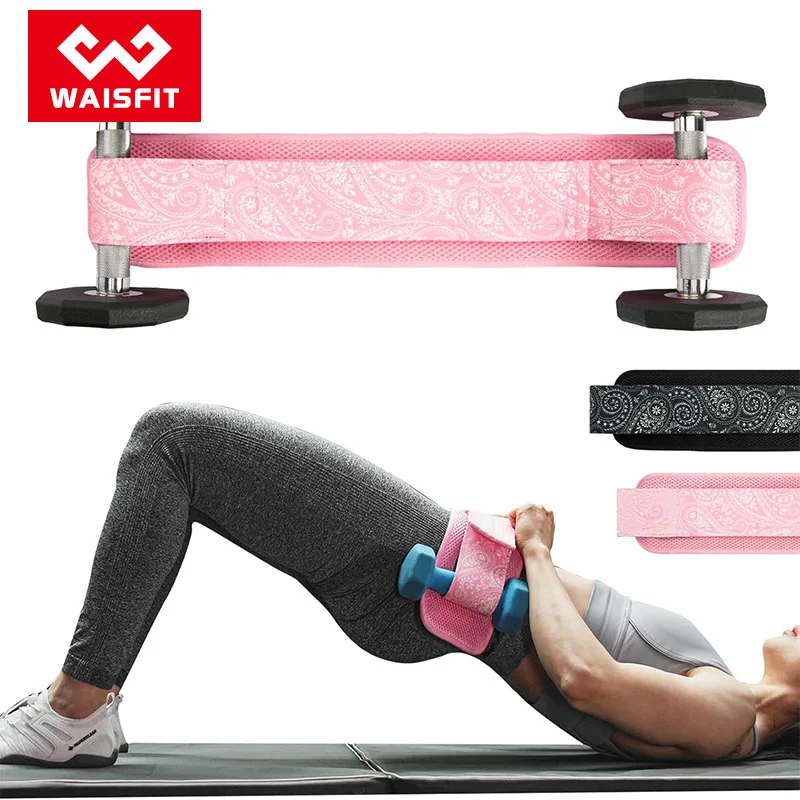 Adjustable Hip Thrust Belt Glute Bridge Pad Barbell Shoulder Guard Strap Hip Thrust Pad for Squat Bodybuilding Weight Training