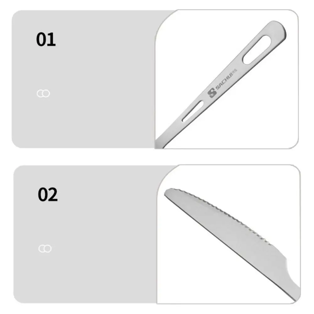 Description Picture 4 of itemTitanium Spoon Outdoor Camping Fork Long Handle Environmental Light Titanium Cookware Outdoor Picnic Accessories Tool Portable