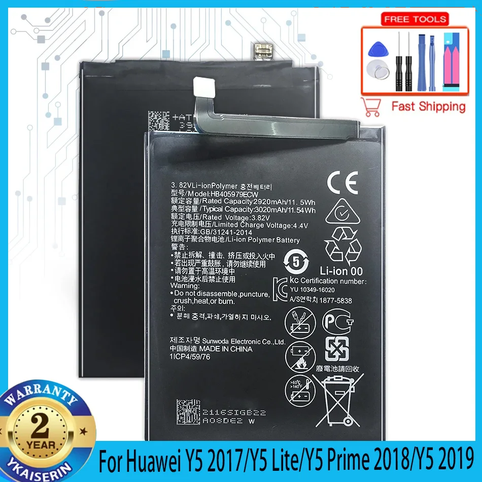

HB405979ECW Высококачественный аккумулятор для Huawei Y5 2017/Y5 Lite/Y5 Prime 2018/Y5 2019 / Y5 2017/Y5Lite/Y5Prime 2018 + аккумулятор для мобильного телефона