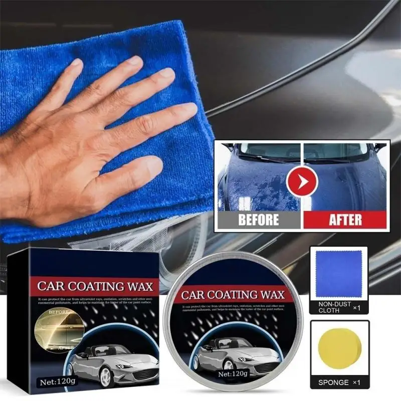 

120g Car Coating Wax Car Wax Crystal Plating Car Coating Wax Gloss Top Coat Waterless Car Wash And Car Detail Polishing