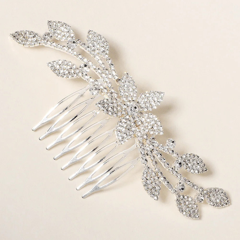 Sab1d1964c14b4f17be4f2ea903eee514t Bridal Wedding Hair Accessories Crystal gold Silver Color Hair Combs for Women Bride Headpiece Party Jewelry Bridesmaid Gift Mallzona
