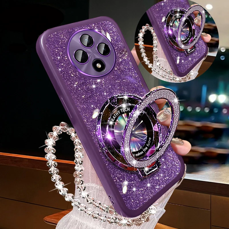 Glitter Crystal Bracelet Magsafe Phone Holder Case