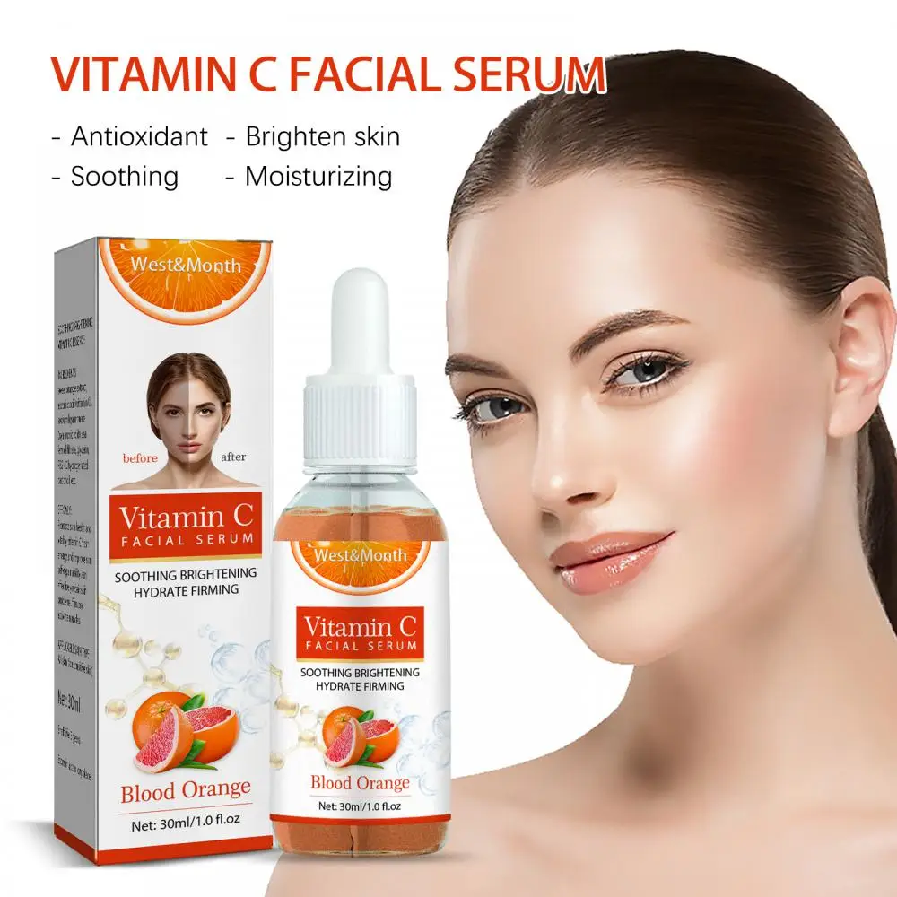 

Blood Orange VC Whitening Face Serum Hyaluronic Acid Facial Skin Spot Purifying Serum Dark Spot Remover Korean Cosmetics