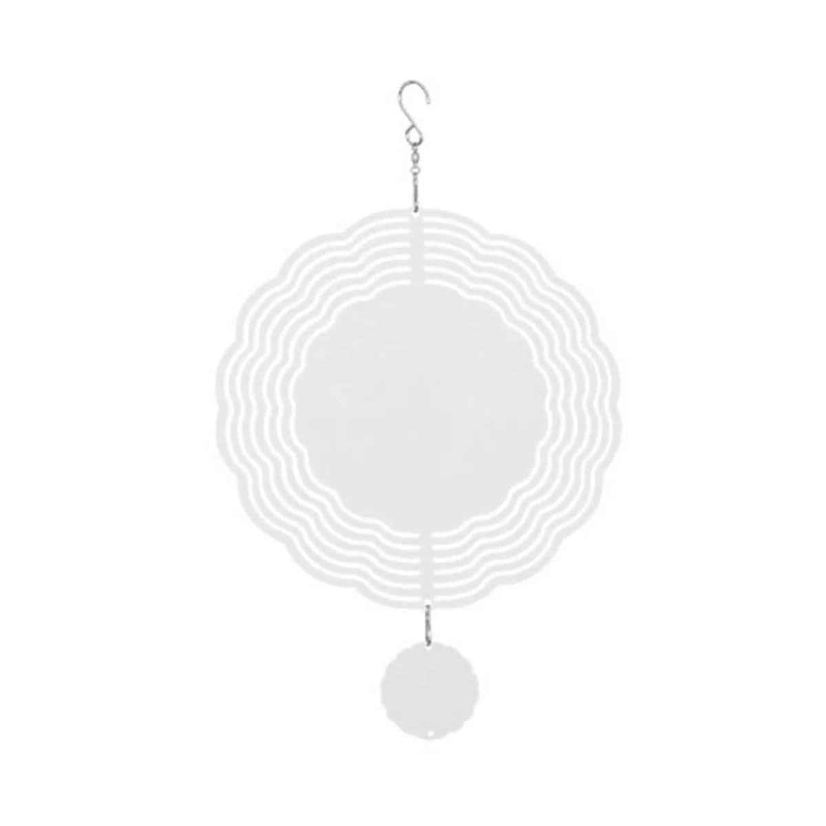 

Цветочный объемный вращающийся ветряной колокольчик, украшение для сада, чистый двухсторонний ветряной колокольчик с сублимационной печатью «сделай сам»