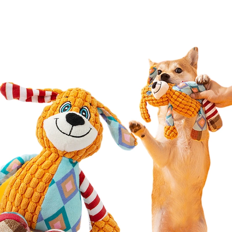 Cute Plush Toys Animal Shaped Dog Chew Squeaky Toys Whistling Involved Funny Pets Interactive Teeth Cleaning Toys Supplies 6