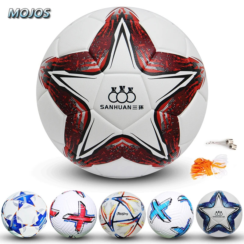 축구 축구 사이즈 5 고탄성 두꺼운 빨간색 PU 하이 퀄리티, 전문 대회 공 훈련, 성인 어린이 십대