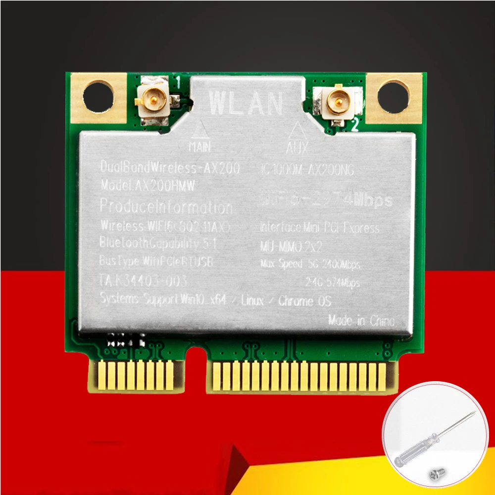 Новая Двухдиапазонная беспроводная Wi-Fi 6 Mini PCI-E сетевая Wlan карта 2974 5 1. 11ax/ac 802/5 ГГц