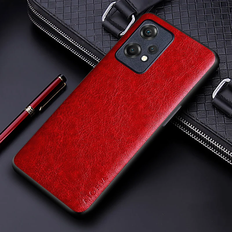 Deluxe PU Leather Business Phone Case - Solid Color Design