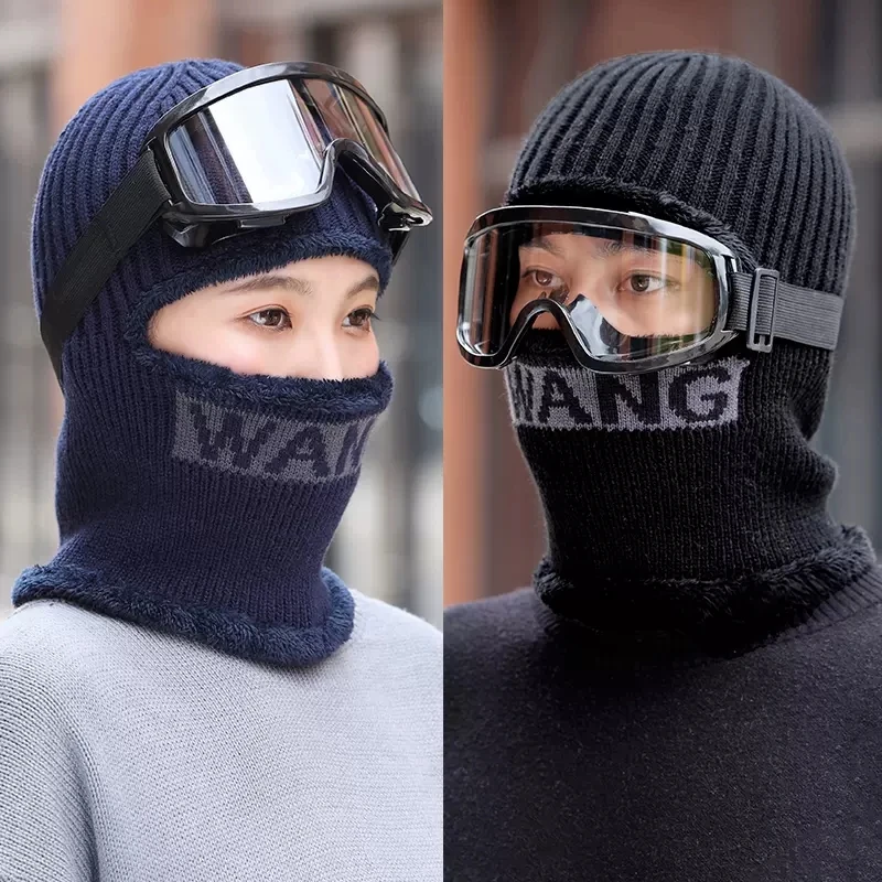 

Зимняя Шапка-бини для мужчин, вязаная шапка, Толстая шерстяная шапка-шарф для мужчин и женщин, Балаклава, шапка-маска, набор шапок, 2022