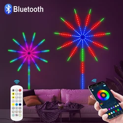 5V USB Smart Bluetooth RGBIC Firework LED Light Strip Dreamcolor RGB Chasing Music Sync Firework Led Lamp For New Year Christmas