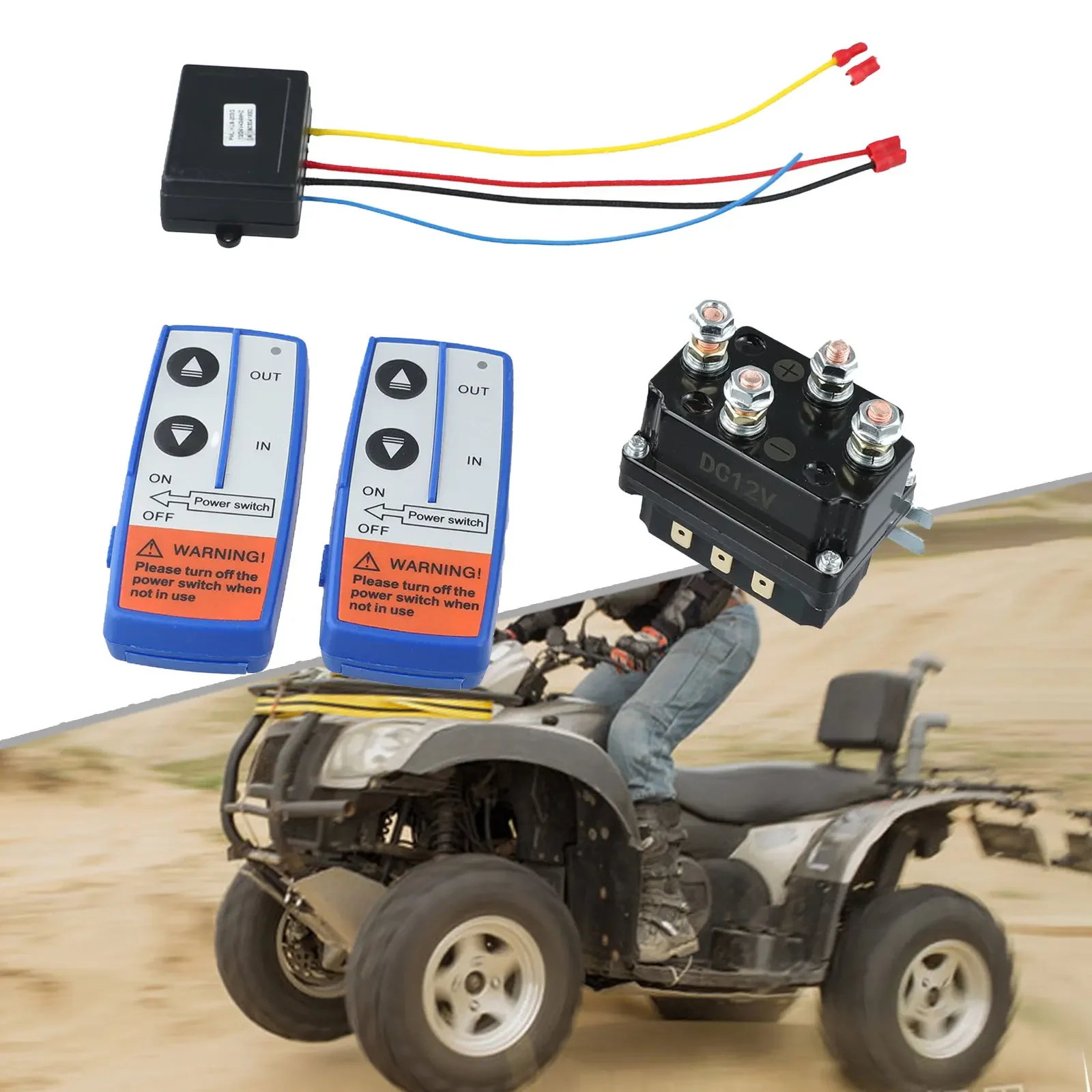12V 250A Electric Winch Radio Remote Control And Winch Relay Set Hot Sale Brand. New And High Quality