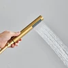 Brushed Gold Bathtub Faucet Swivel Spout Shower Faucets Embedded In Wall Tub Water Tap Shower Mixer Waterfall Bath Shower System 2