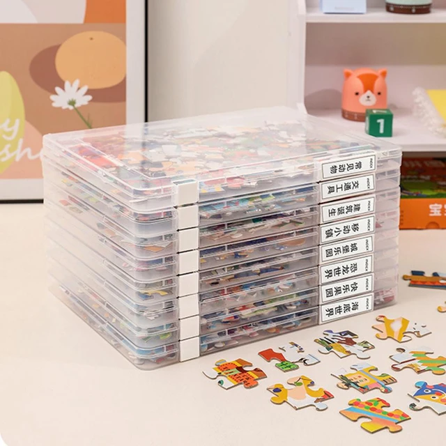 Stackable Puzzle Sorter Building Blocks Containers Storage Box Toy  Organizer Plastic Stackable Sorting Trays For Jigsaw Puzzle - Puzzles -  AliExpress