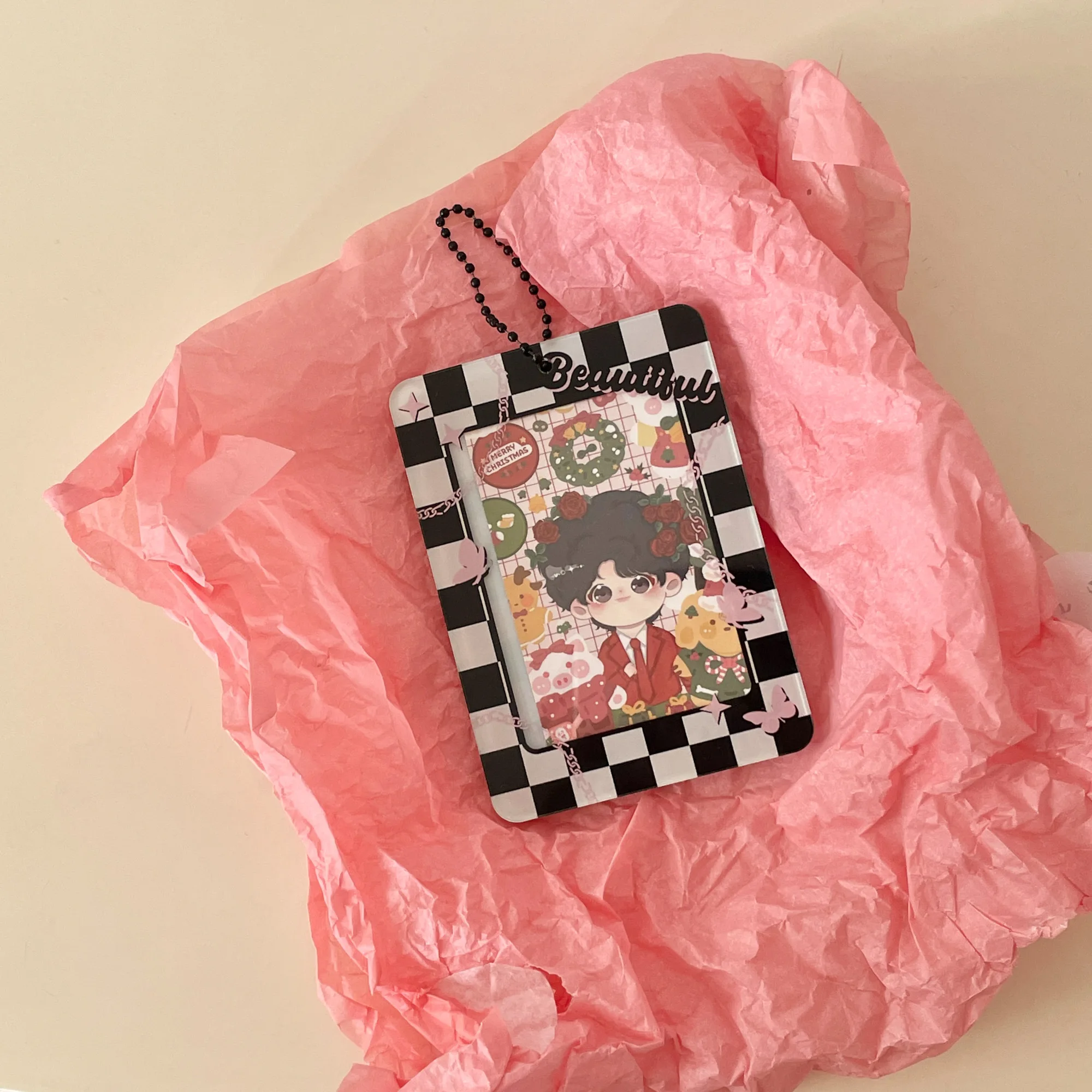 MINKYS Kawaii 3 inch Kpop Photocard Holder Postcards Protective Case Photo Sleeves Decoration Bag Pendant Stationery card holder,photo card holder,card protector,idol card protector,idol card book,desk card holder,card display stand,postcard holder,photo card binder