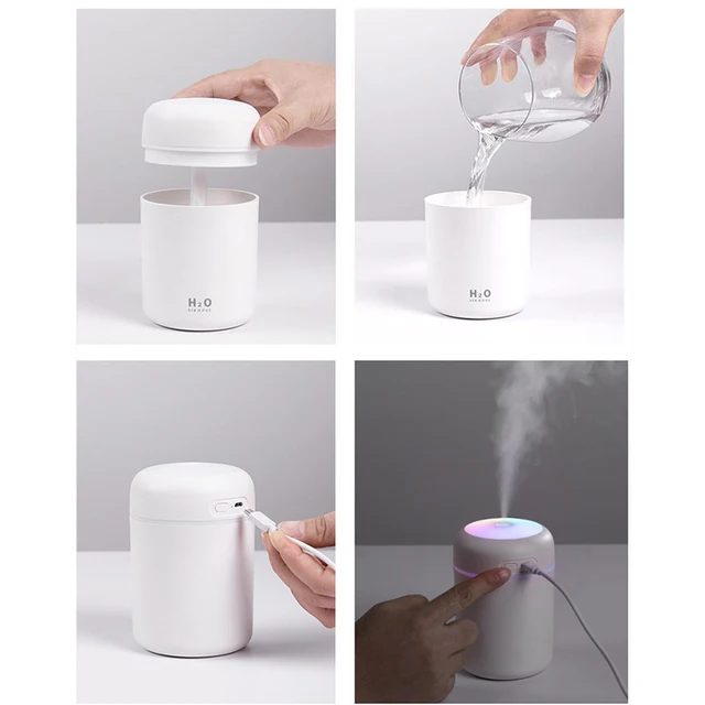 Mini humidificateur d'air électrique avec lumière pour voiture