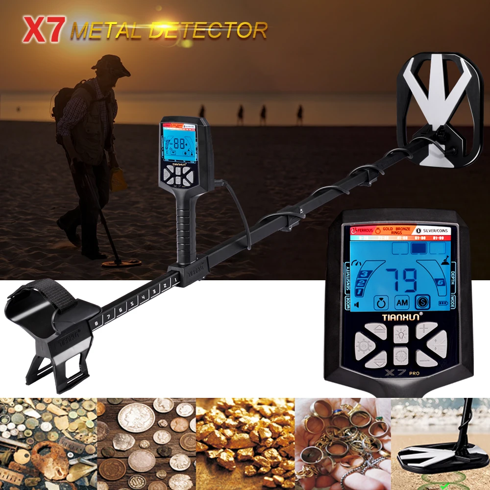 X7 Pro Underground Waterproof Find Gold Metal Detector Pp Localizza L'Equilibrio Del Suolo Ad Alta Sensibilità Target Id Hunter Treasure