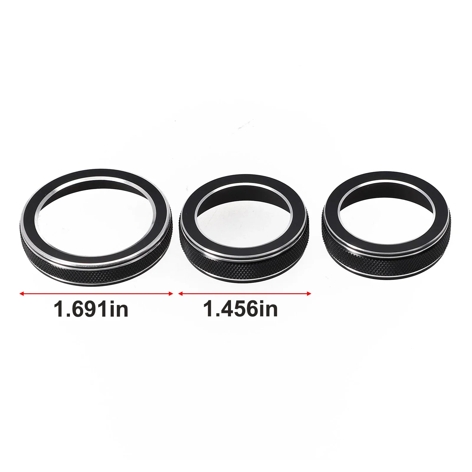 Jeep Renegade AC Radio Knob Cover - Red Aluminum Alloy Trim Ring For 2018-2023 Models, No Drill Installation - View #4