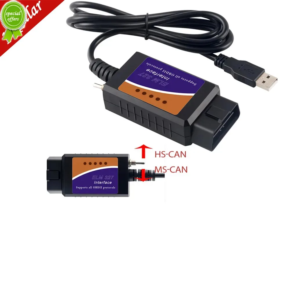 

JMLOBD ELM327 USB Wifi Bluetooth FTDI Chip Elm327 Lector De Code HS Puede/MS Puede Cambiar Opcional ELM 327