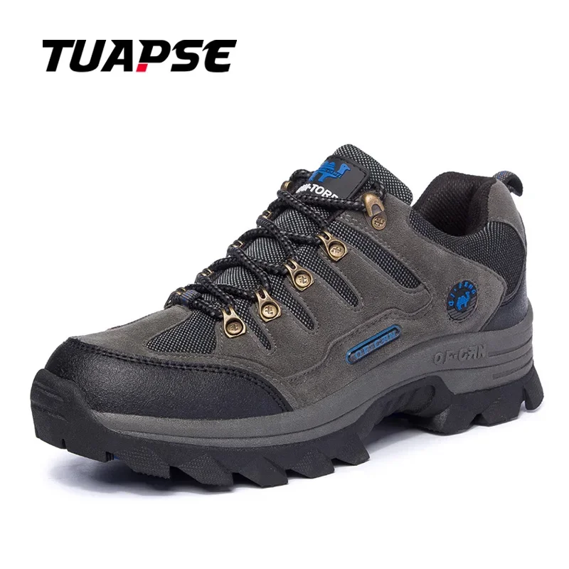 

TUAPSE Women Hiking Shoes Outdoor Climbing Boots Suede Leather Mountain Sport Shoe Botas Non-Slip Men Trekking Tourism Shoes