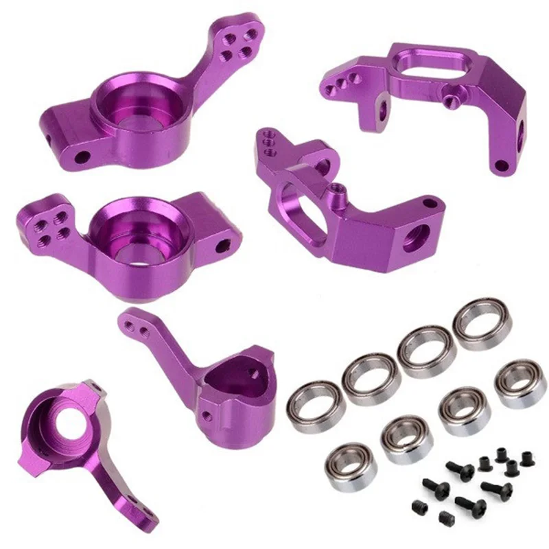 Qy-For 1/10 94123 94111 HSP Upgrade Parts 102010 102011 102012 02013 02014 02015 Ball Bearing Aluminum Alloy Steering Hub Mount