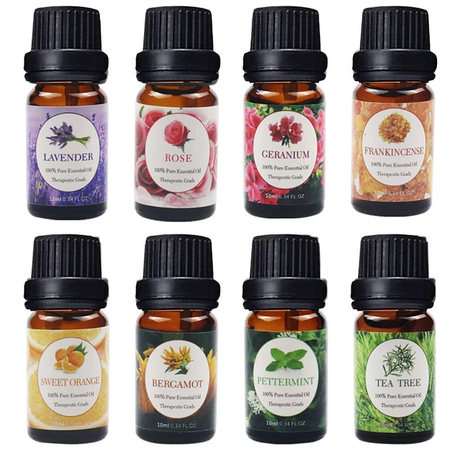 12 Kinds Essential Oils Set 100% Pure Diffuser Oils Lavender Tea Tree Lemon  Rose Sweet Orange Chamomile Eucalyptus Peppermint - AliExpress