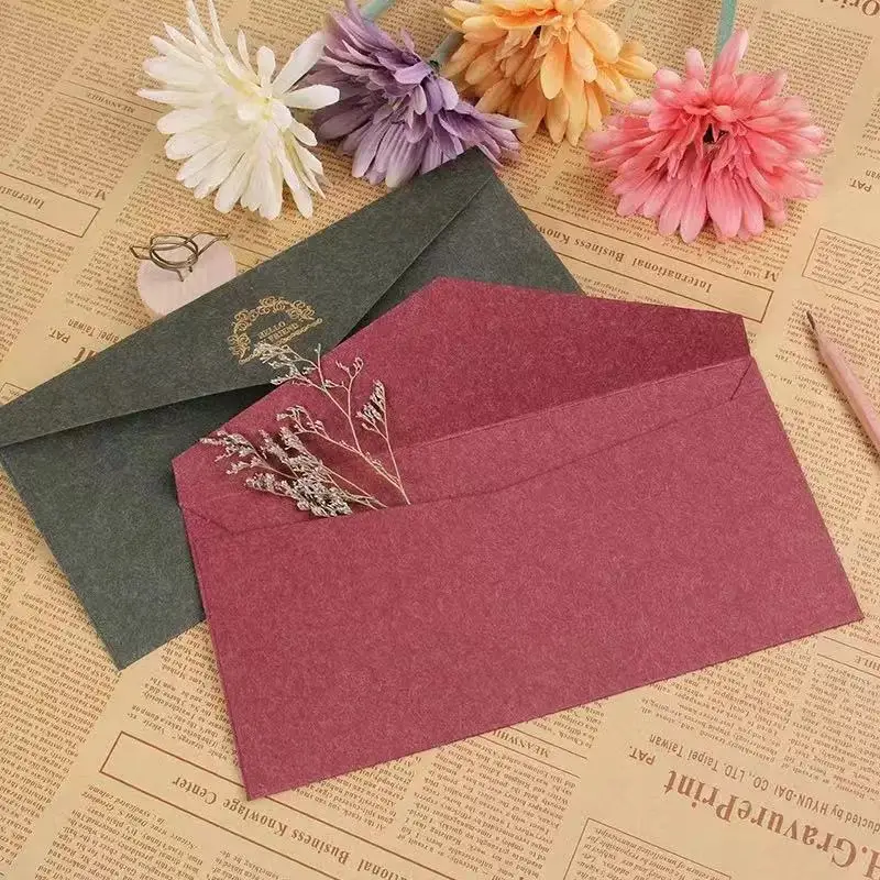 50pcs/lot Gilding Envelopes Bag Wedding Small Business Supplies Stationery DIY Postcard 150g Paper Invitations Storage Packaging