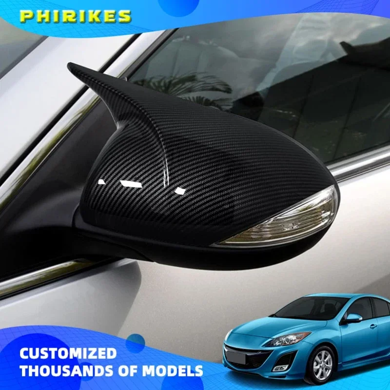 Car Rearview Mirror Cover Shell For Mazda 3 Axela BL 2009 2010 2011 2012 2013 Side Mirror Cap Housing With lamp Type Painted