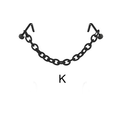 Double Nose Piercing Chain Nose Chain for Nostril Piercing Stainless Steel Nose Stud Decoration Earring Piercing Chain Women